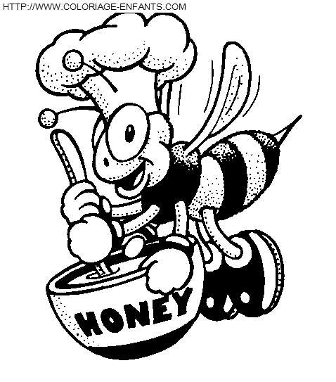 coloriage abeilles