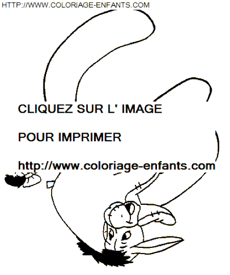 coloriage Alphabet Winnie lettre G avec Bourriquet