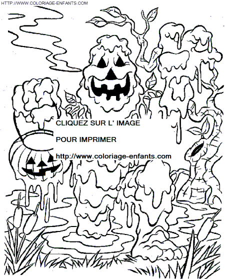 coloriage monstres halloween