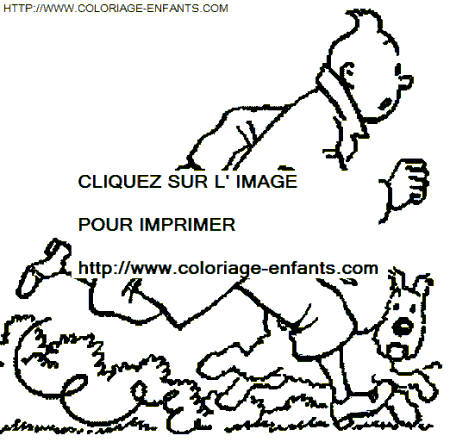 coloriage Heros Tintin