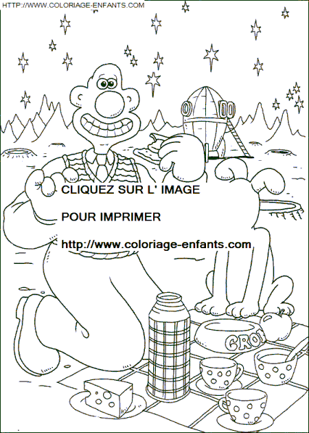 coloriage Heros Wallace Et Gromit