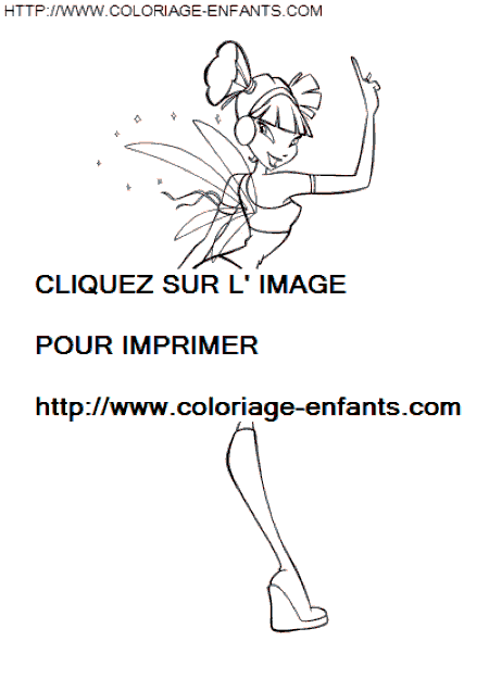 coloriage winx musa attention