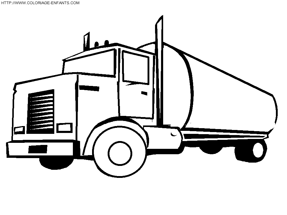coloriage camion pour liquide