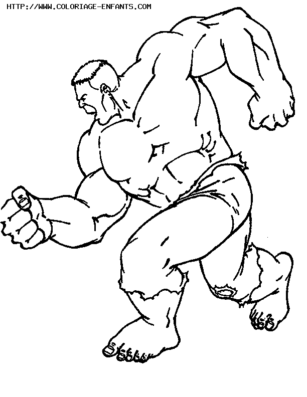 coloriage Incroyable Hulk