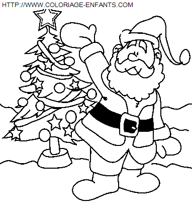 coloriage Fetes Noel Papa Noel