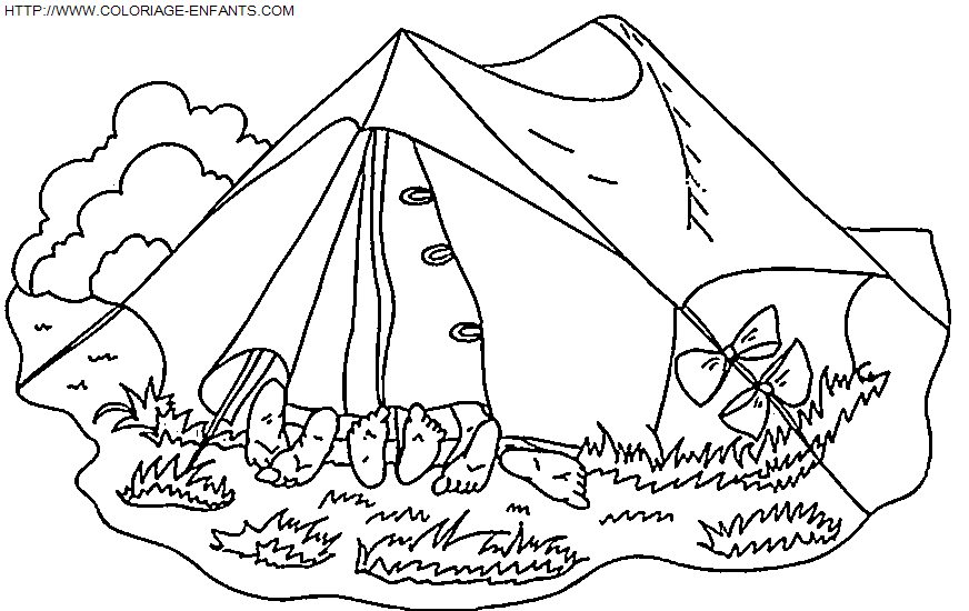 coloriage Transport Camping