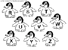 coloriage alphabet pingouins de r à z