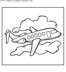 coloriage transport avion