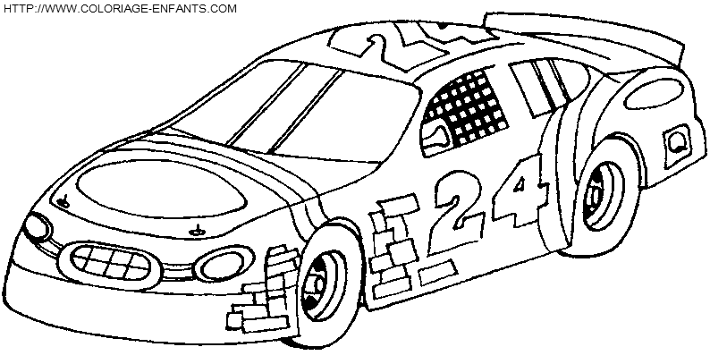 coloriage voiture de rallye